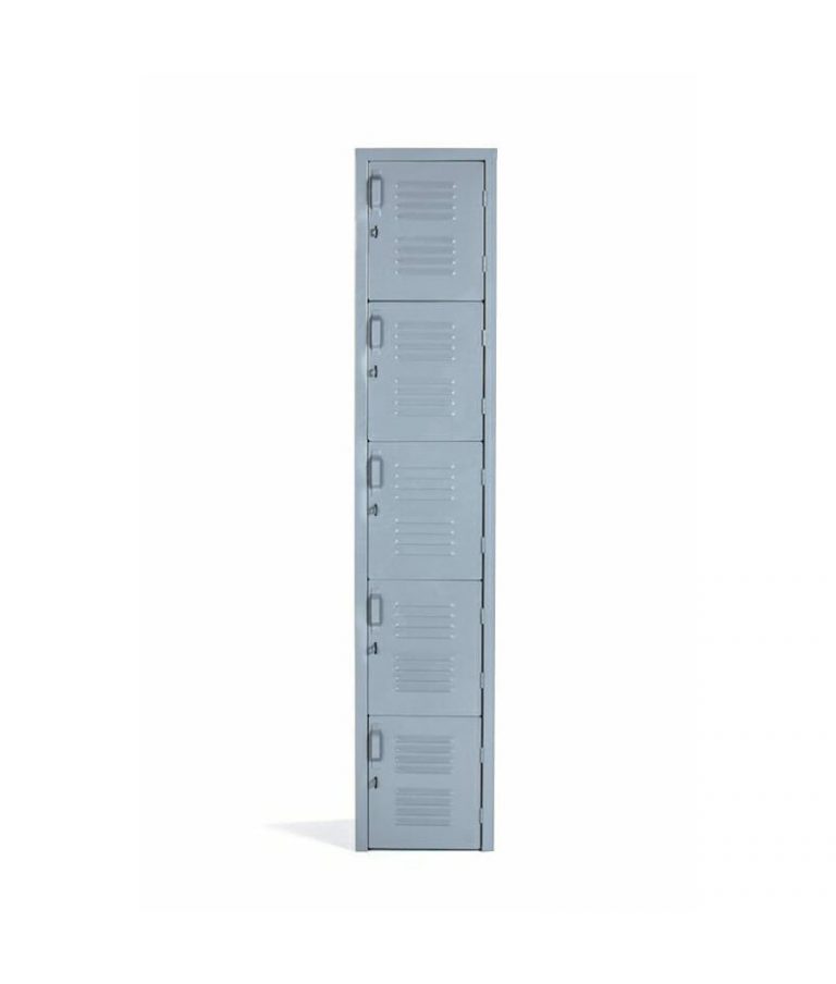 Locker met lico 5 puertas 1 80 x 38 x 45 color gris tuoficina mx